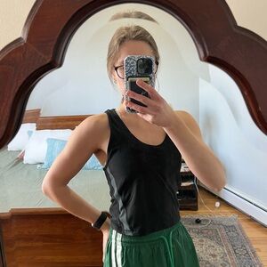 Athleta Retro Side Stripe Racerback Workout Tank